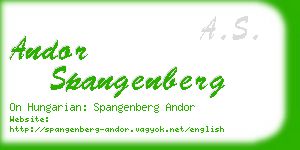 andor spangenberg business card